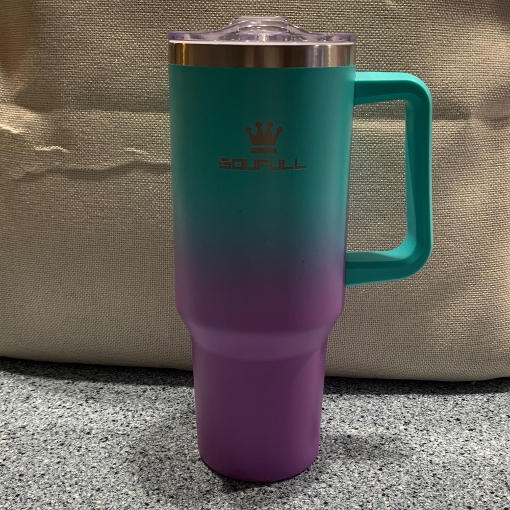 Soulfull Teal and Purple 40oz. Tumbler